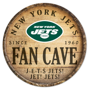 New York Jets Sign Wood 14 Inch Round Barrel Top Design - WinCraft