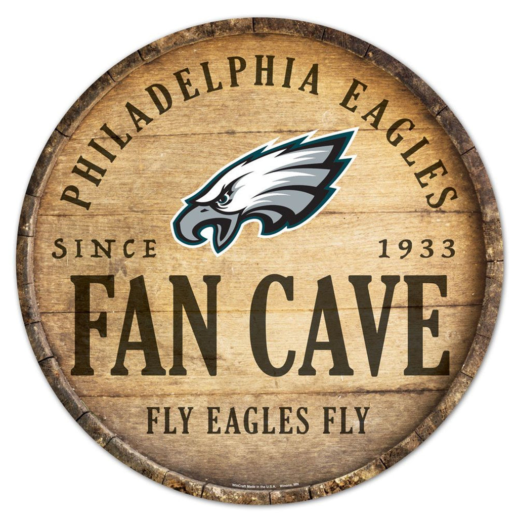Philadelphia Eagles Sign Wood 14 Inch Round Barrel Top Design - WinCraft
