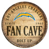 Los Angeles Chargers Sign Wood 14 Inch Round Barrel Top Design - WinCraft