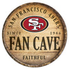 San Francisco 49ers Sign Wood 14 Inch Round Barrel Top Design - WinCraft
