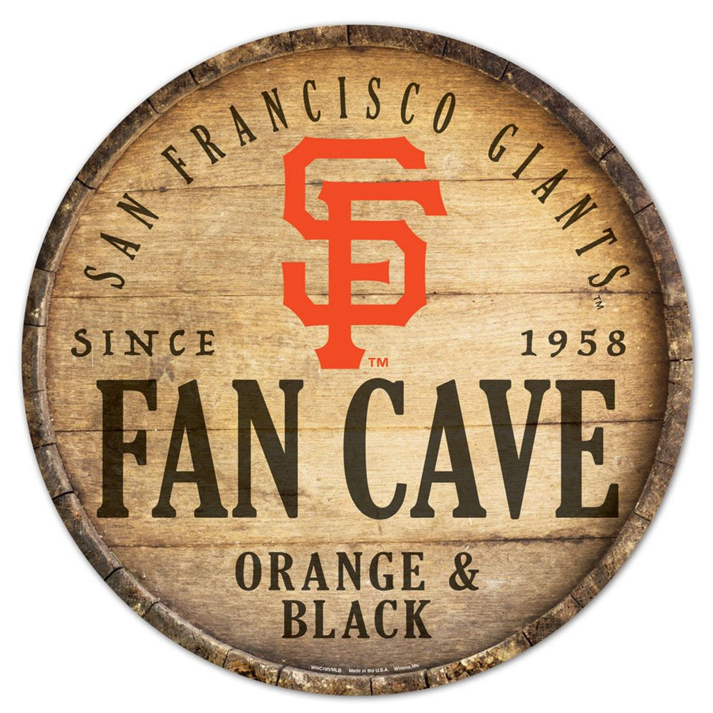 San Francisco Giants Sign Wood 14 Inch Round Barrel Top Design - WinCraft