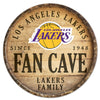 Los Angeles Lakers Sign Wood 14 Inch Round Barrel Top Design - Special Order - WinCraft