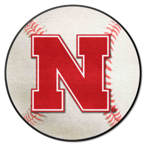 Fanmats - University of Nebraska Baseball Mat 27'' diameter