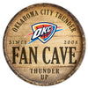 Oklahoma City Thunder Sign Wood 14 Inch Round Barrel Top Design - Special Order - WinCraft