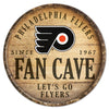 Philadelphia Flyers Sign Wood 14 Inch Round Barrel Top Design - Special Order - WinCraft