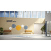 Ghent Coda Low Profile Circular Glassboard, Non-Magnetic, Denim, 48'' Diameter