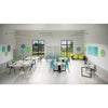 Ghent Coda Low Profile Circular Glassboard, Non-Magnetic, Denim, 48'' Diameter
