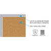Ghent Natural Cork Bulletin Board with Aluminum Frame, 18''H x 24''W