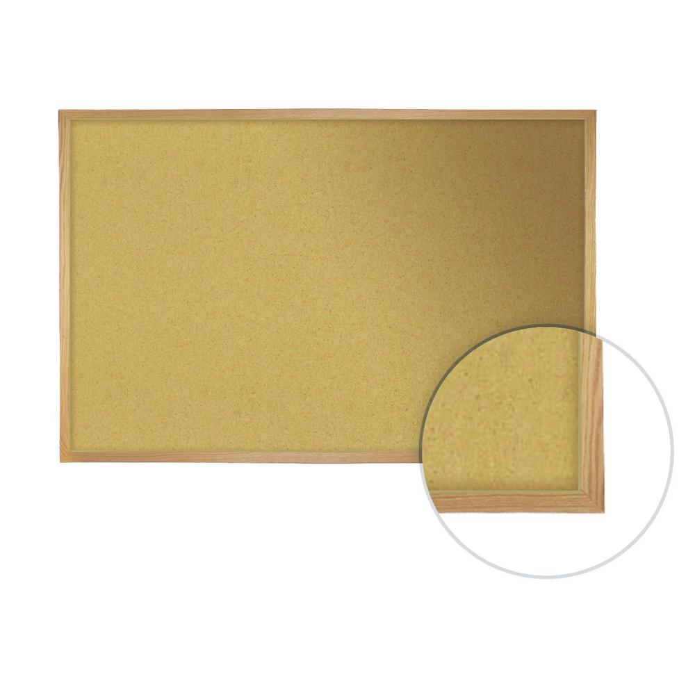 Ghent Natural Cork Bulletin Board with Wood Frame, 18''H x 24''W