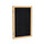 24''x18'' 1-Dr Wood Fr Oak Finish Enclsd Recycled Rubber Bulletin Board - Black - Ghent
