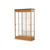 Varsity  48''W x 77''H x 18''D  Lighted Floor Case, Sliding Doors, Mirror Back, Carmel Oak Finish - Waddell