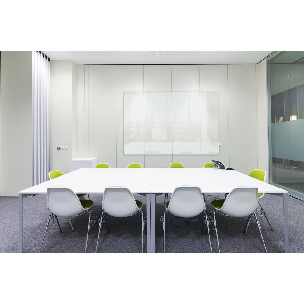 Ghent 4'x5' Harmony Frosted Glassboard - Radius Corners - 4 Markers and Eraser