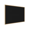 48.5''x144.5'' Wood Fr, Oak Finish Recycled Rubber Bulletin Board - Black - Ghent