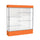 Spirit  72''W x 80''H x 16''D  Lighted Floor Case, White Back, Satin Finish, Orange Base and Top - Waddell