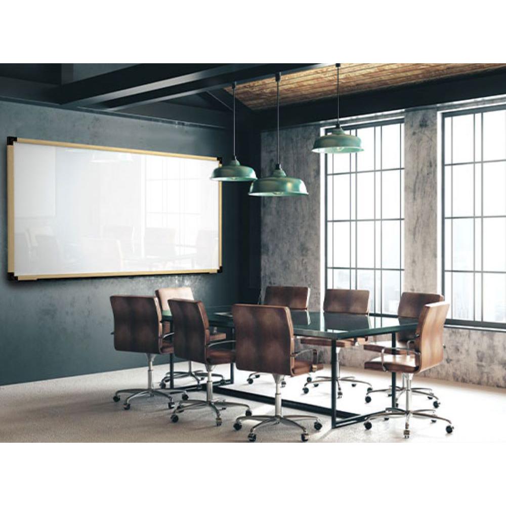 Ghent Prest Wall Whiteboard, Magnetic, Natural Oak Frame, 4'H x 8'W