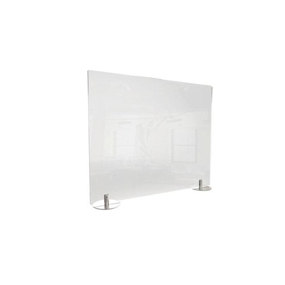 Ghent Desktop Free Standing Plastic Protection Screen, Clear, 24''H x 29''W
