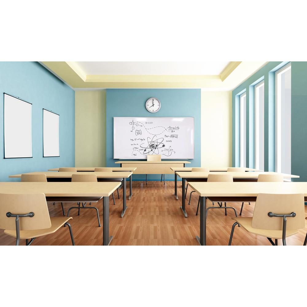Ghent Magnetic Porcelain Whiteboard with Aluminum Frame, 4'H x 5'W
