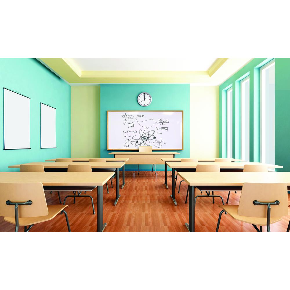 Ghent Magnetic Porcelain Whiteboard with Wood Frame, 4'H x 5'W