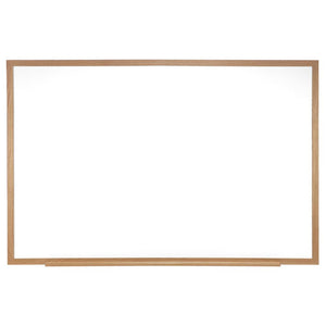 Ghent Magnetic Porcelain Whiteboard with Wood Frame, 4'H x 6'W