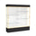 Spirit  72''W x 80''H x 16''D  Lighted Floor Case, White Back, Champagne Finish, Black Base and Top - Waddell