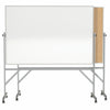 78⅛''x 77¼'' Alum Frame Reversible Non-Magn Marker/ Natural Cork, 4 Mrkrs, Eraser - Ghent