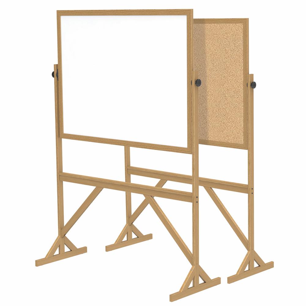 72⅛''x 53¼'' Wood Frame Reversible Non-Magnetic Marker/Natural Cork - Ghent