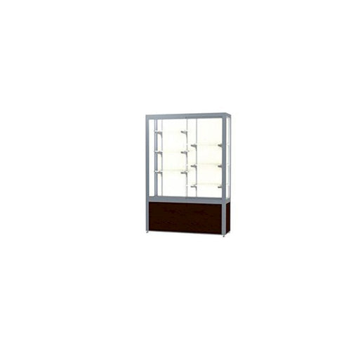 Challenger  48''W x 66''H x 16''D  Floor Case, Plaque Back, Satin Finish, Walnut Vinyl Base - Waddell