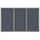 48''x72'' 3-Door Ovation Gray Fabric Bulletin Board - Gray Frame - Ghent