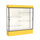 Spirit  72''W x 80''H x 16''D  Lighted Floor Case, Plaque Back, Dk. Bronze Finish, Goldenrod Base and Top - Waddell