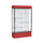 Spirit  48''W x 80''H x 16''D  Lighted Floor Case, White Back, Dk. Bronze Finish, Red Base and Top - Waddell