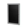 Ghent 1 Door Enclosed Vinyl Letter Board with Satin Aluminum Frame, 36''H x 30''W, Black