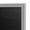 Ghent 1 Door Enclosed Vinyl Letter Board with Satin Aluminum Frame, 36''H x 30''W, Black