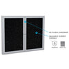Ghent 1 Door Enclosed Recycled Rubber Bulletin Board with Satin Frame, 36''H x 30''W, Confetti