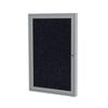 Ghent 1 Door Enclosed Recycled Rubber Bulletin Board with Satin Frame, 36''H x 30''W, Confetti