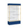 Spirit  48''W x 80''H x 16''D  Lighted Floor Case, White Back, Champagne Finish, Navy Base and Top - Waddell