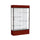 Spirit  48''W x 80''H x 16''D  Lighted Floor Case, White Back, Dk. Bronze Finish, Maroon Base and Top - Waddell