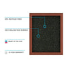 48.5''x72.5'' Aluminum Frame Recycled Rubber Bulletin Board - Black - Ghent