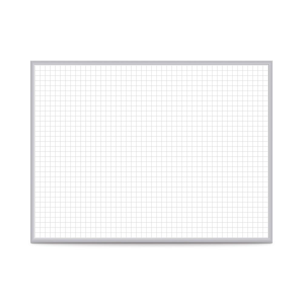 Ghent 1''x1'' Grid Magnetic Whiteboard, 2’H x 3’W