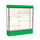 Spirit  72''W x 80''H x 16''D  Lighted Floor Case, Plaque Back, Dk. Bronze Finish, Kelly Green Base and Top - Waddell