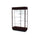 Heritage  48''W x 76''H x 18''D  Floor Case, White Back, Hardwood Java Finish w/ Lighted Cornice - Waddell