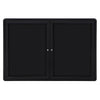 34''x47'' 2-Door Ovation Black Fabric Bulletin Board - Black Frame - Ghent