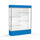 Spirit  60''W x 80''H x 16''D  Lighted Floor Case, White Back, Satin Finish, Royal Blue Base and Top - Waddell