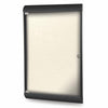 42⅛''x27¾'' 1-Dr Silhouette Encl Bulletin Bd, Black Frame, Vinyl Fabric Ivory - Ghent