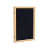 36''x36'' 1-Dr Wood Fr Oak Finish Encl Recycled Rubber Bulletin Board - Confetti - Ghent