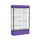 Spirit  48''W x 80''H x 16''D  Lighted Floor Case, White Back, Dk. Bronze Finish, Purple Base and Top - Waddell