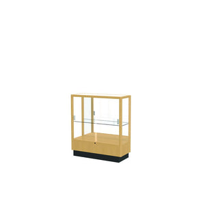 Heritage 36''W x 40''H x 14''D Counter Case, Mirror Back, Hardwood Natural Maple Finish - Waddell