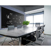 Ghent Aria 4'H x 3'W Magnetic Glass White Board, Gray Surface, Vertical, 4 Rare Earth Magnets, 4 Markers and Eraser