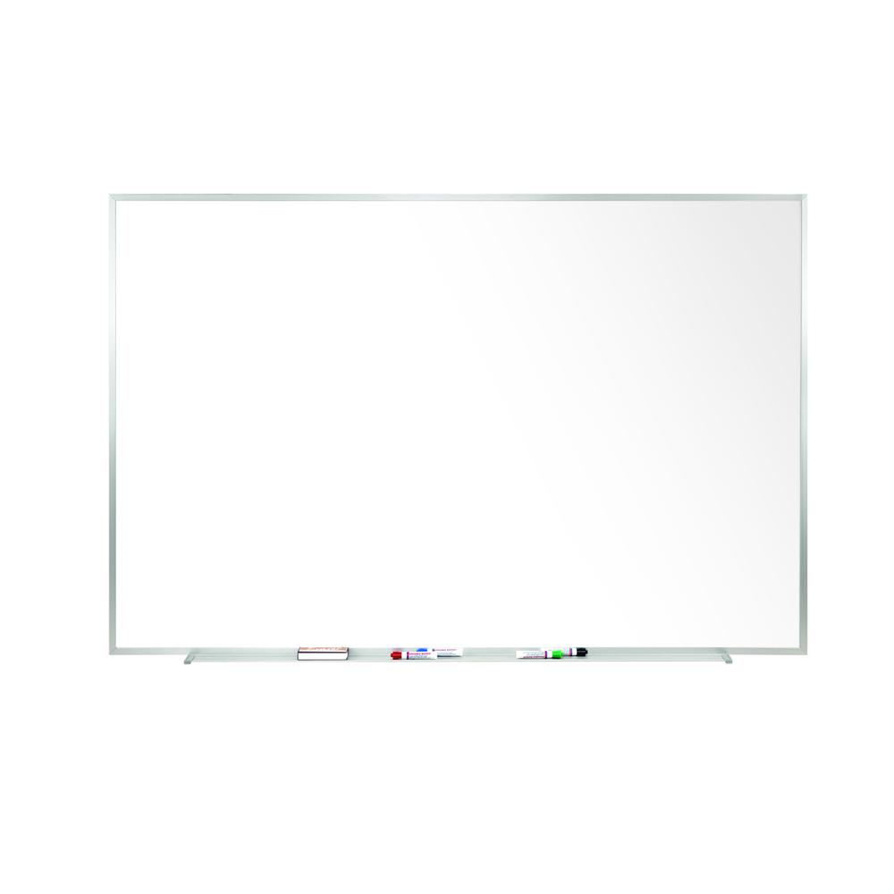 Ghent Magnetic Porcelain Whiteboard with Aluminum Frame, 4'H x 12'W