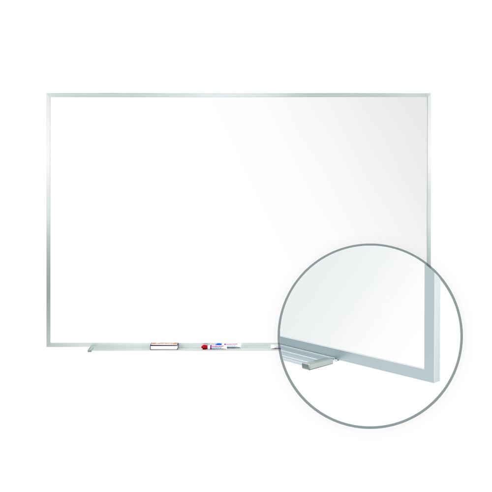 Ghent Non-Magnetic Whiteboard with Aluminum Frame, 4'H x 6'W
