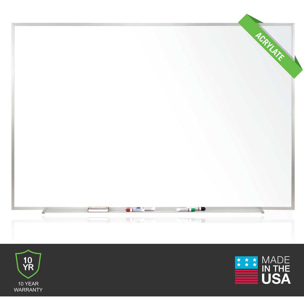 Ghent Non-Magnetic Whiteboard with Aluminum Frame, 4'H x 4'W